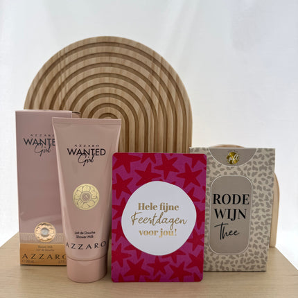 Kerst •Cadeaupakket Dames• Rode Wijn Thee Azzaro