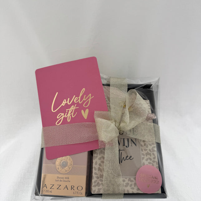 Kadootje •Cadeaupakket Dames• Rode Wijn Thee Azzaro