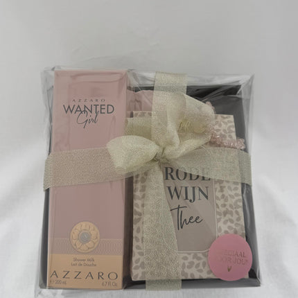 Sinterklaas •Cadeaupakket Dames• Rode Wijn Thee Azzaro
