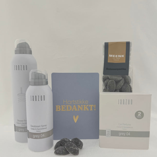 Bedankt •Cadeaupakket Heren• Janzen Grey04